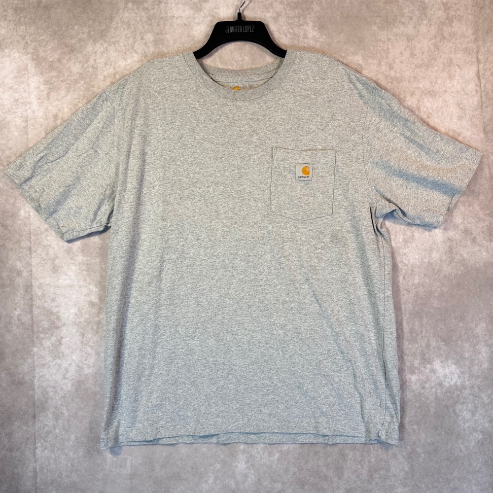 Carhartt Pocket T-Shirt Mens L Heather Gray Original Fit Short Sleeve Workwear